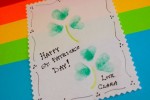 Easy Thumb Printed Shamrocks