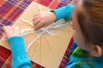No Mess Sandpaper Snowflakes