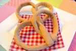 Pretend Pretzels Made with Cleaning Cloths