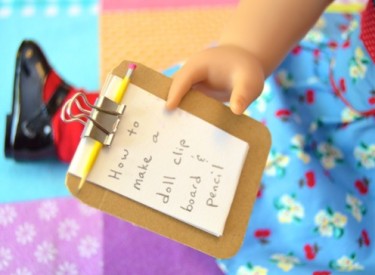 How to Make a Doll Clipboard and Pencil Set