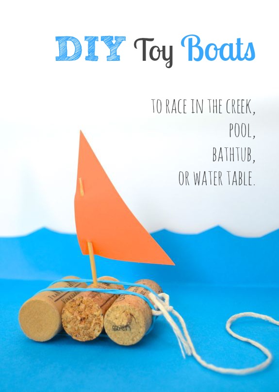 Quick Craft for Kids -- DIY Toy Boats to race in the creek.