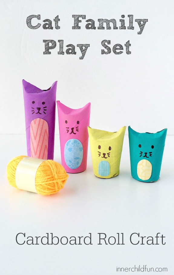 Cardboard Roll Crafts - Cat Family Play Set!