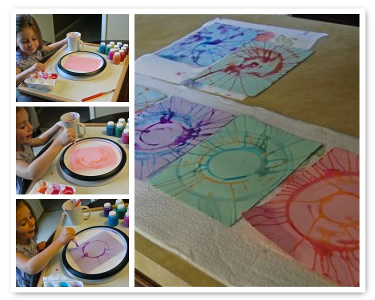 Spin Art on Canvas and Watercolor Paper Fast Fun Easy