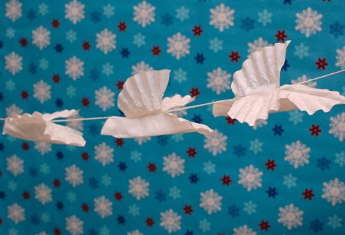 Paper on sale dove garland