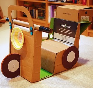 cardboard play car