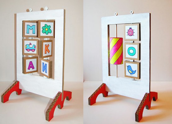 DIY Kids' Cardboard Art Easel