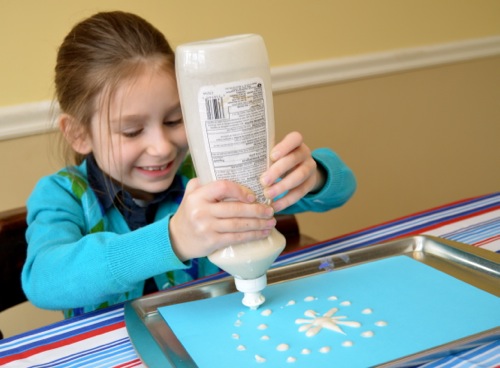 Puffy Paint Snowflakes