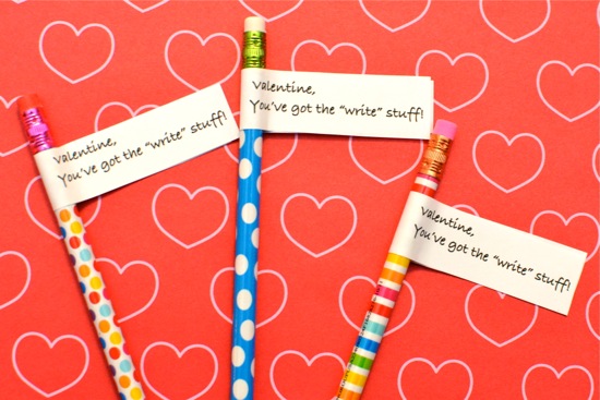 Free Printable Pencil Topper Valentines - You're The Write Friend For Me