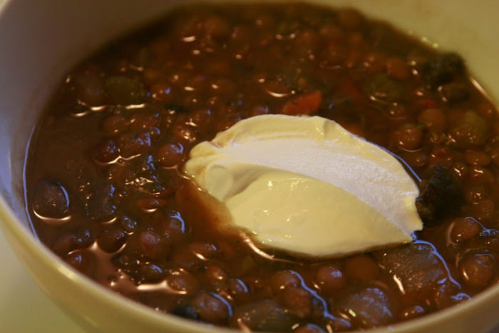 lentil and portabella soup
