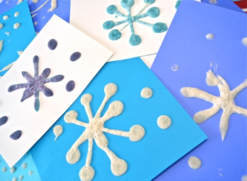 Puffy Snowflake Paintings