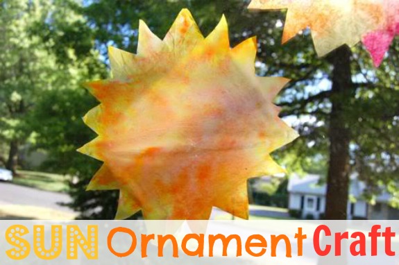 Make Sunshine Ornaments - what to do with toddlers when staying at home