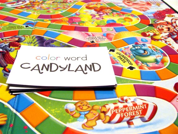 Candy Land Color Words Practice