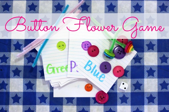 DIY Button Flower Learning Game for Kids