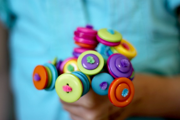 DIY Button Flower Learning Game for Kids