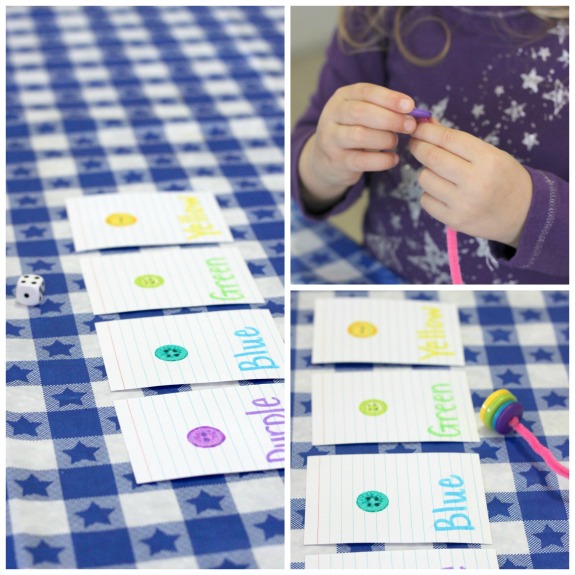 DIY Button Flower Learning Game for Kids