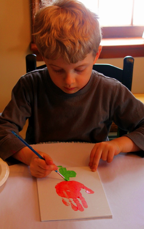 April Showers Bring May Flowers Handprint Art