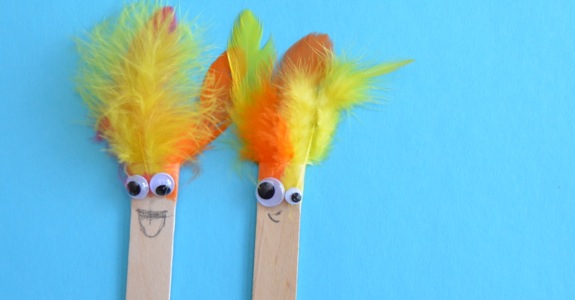 Silly stick puppets