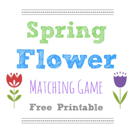 Spring Flower Matching Game - free printable