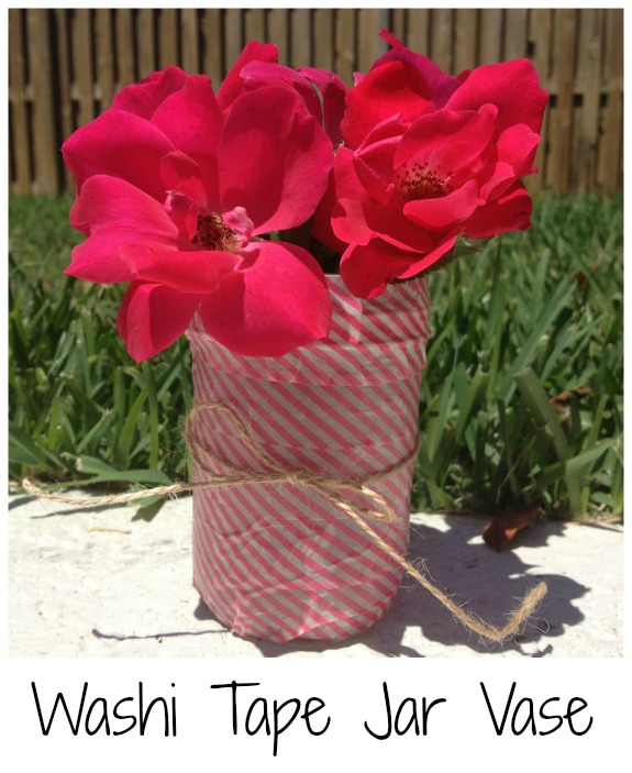 Washi Tape Jar Vase