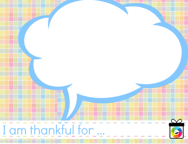 Printable gratitude card for kids - I am Thankful for