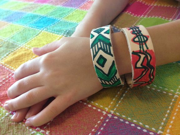 Kid Craft -- Simple Leather Bracelets