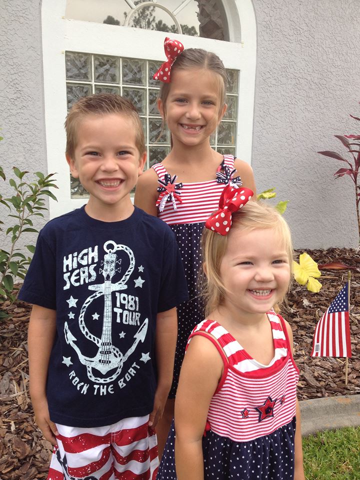 happy kids on the fourth of july