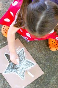 Draw Stars on the sidewalk with these free printables