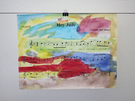 diy sheet music art