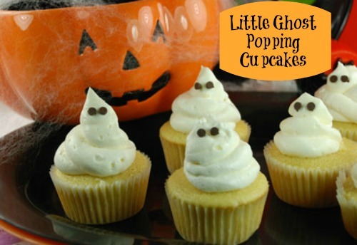 Halloween Food Ideas - Ghost Popping Cupcakes - Inner Child Food