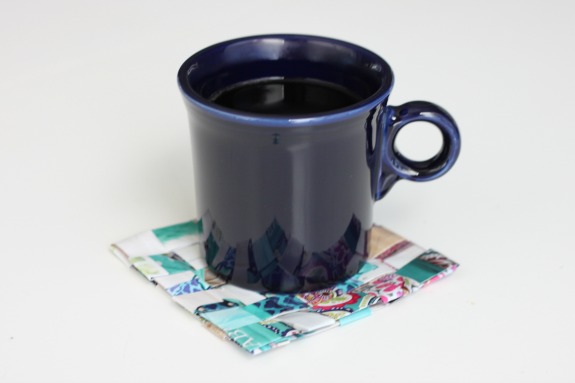 Upcycle a Catalog into a Coaster!  Perfect for a Coffee Lover!