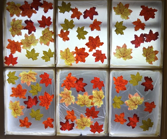 Decorate a Window for Fall