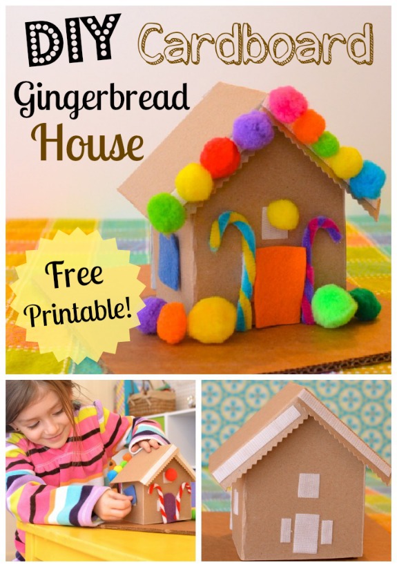 DIY Cardboard Toy Gingerbread House