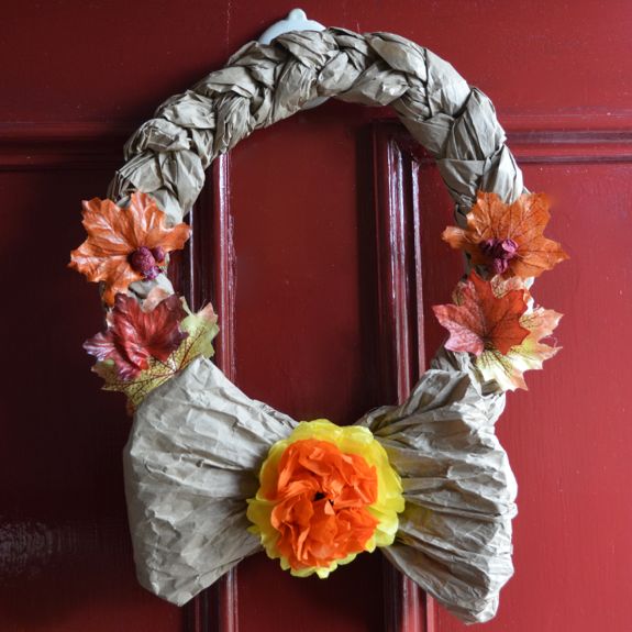 Easy Recycled Crafts - Fall Wreaths-craft-wreath2