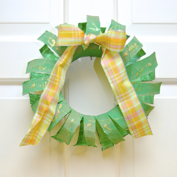 Holiday Craft for Kids -- Recycled Wreath
