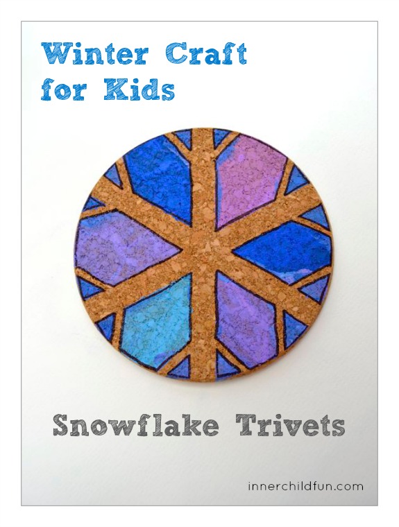 Winter Craft for Kids -- Snowflake Trivets