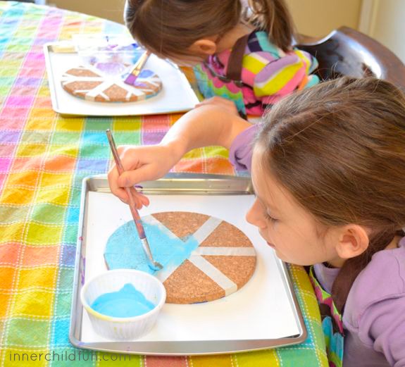 Winter Craft for Kids -- Snowflake Trivets