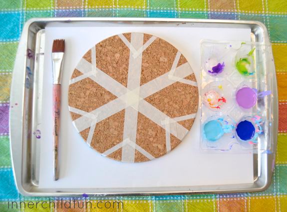 Winter Craft for Kids -- Snowflake Trivets