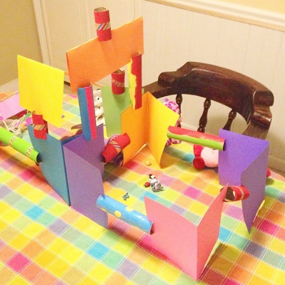 Simple Craft for Kids -- Cardboard Tube Construction Set