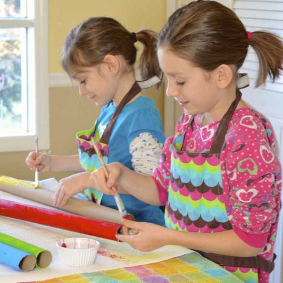 Simple Craft for Kids -- Cardboard Tube Construction Set