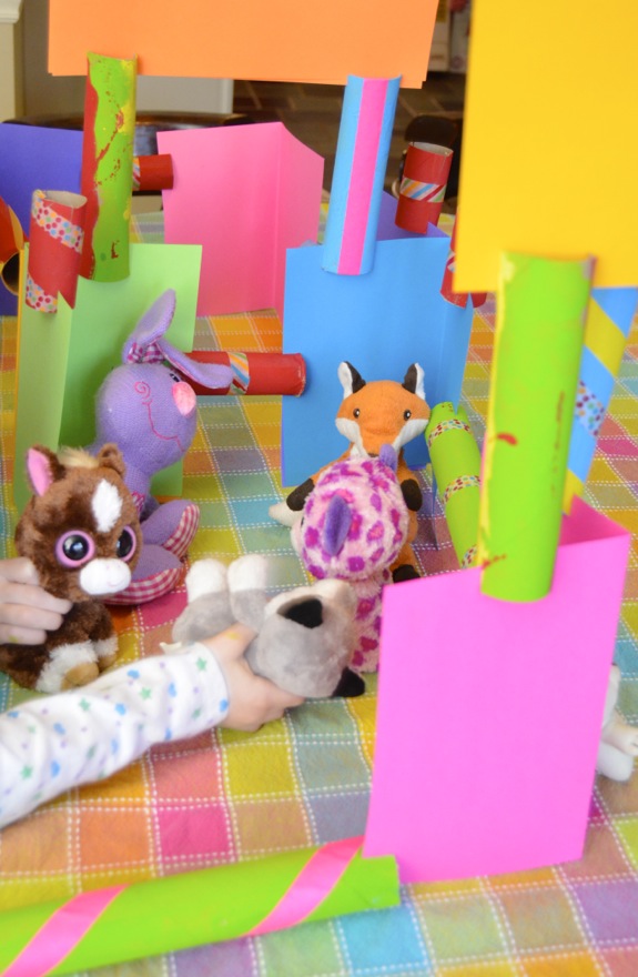 Simple Craft for Kids -- Cardboard Tube Construction Set