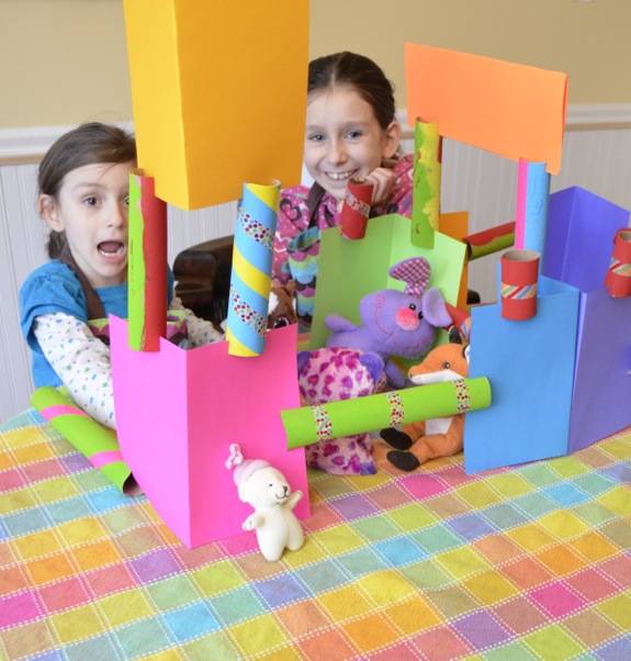 Simple Craft for Kids -- Cardboard Tube Construction Set