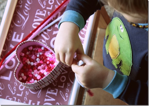 Valentine's Day Montessori Trays- Holiday themed learning and fun!