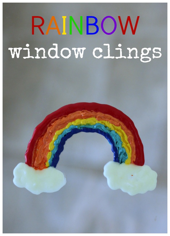 DIY Rainbow Window Clings Craft!