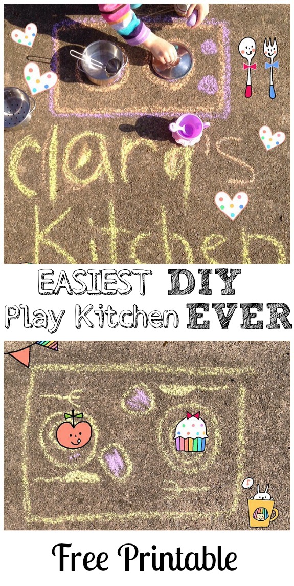 Easiest. DIY Play Kitchen. EVER!!