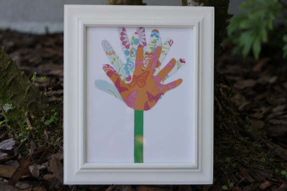 Homemade Handprint Art for Mother's Day