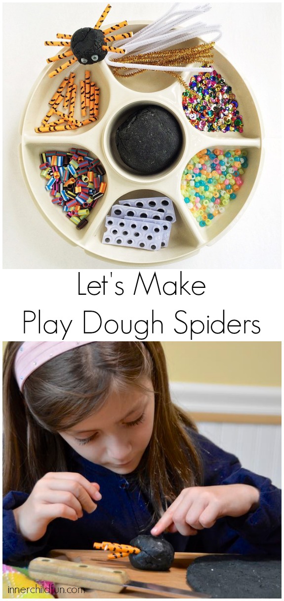 Halloween Activity -- Make Play Dough Spiders!