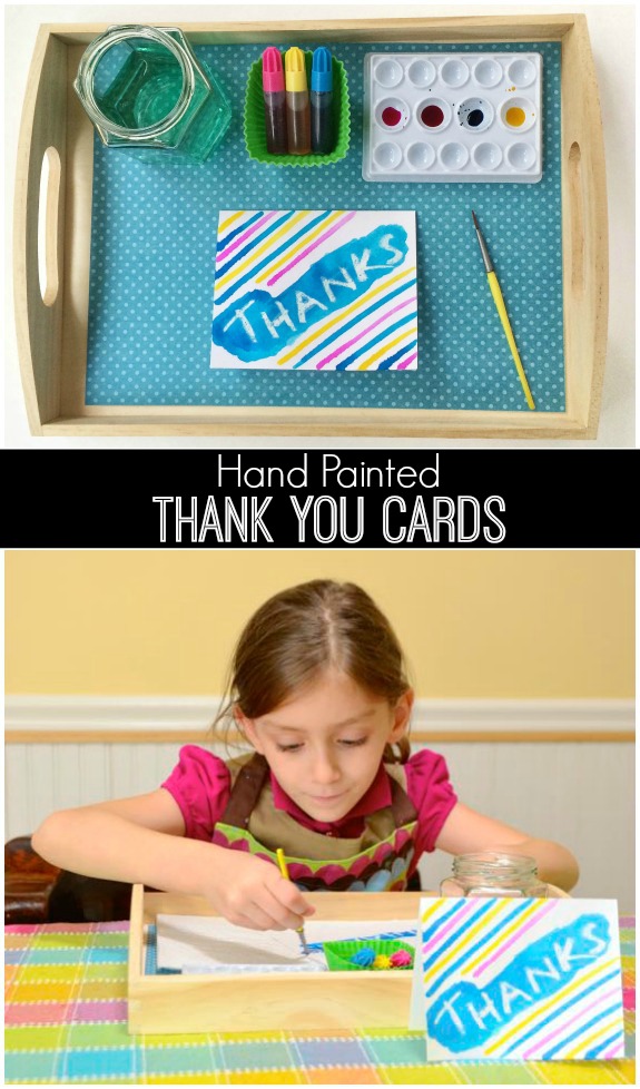 Hand Painted Thank You Cards -- great crafty fun for a snowy or rainy day!