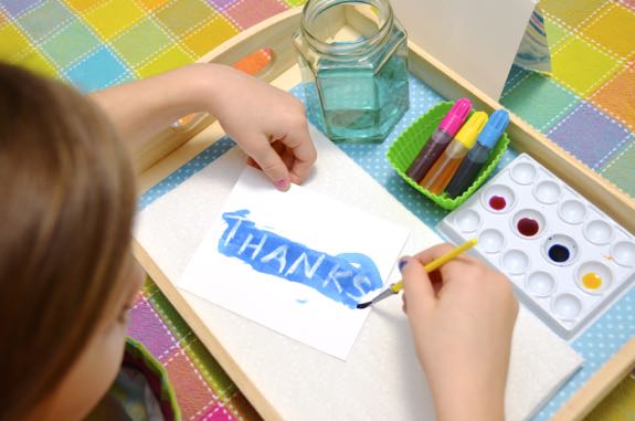 Hand Painted Thank You Cards -- great crafty fun for a snowy or rainy day!