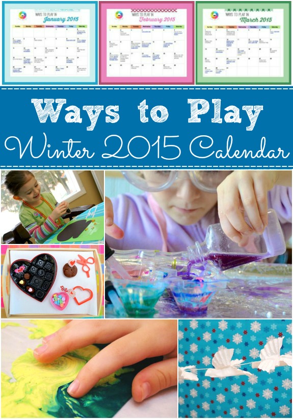 Ways to Play Winter 2015 Printable Calendar