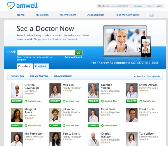 New Telehealth Service - Amwell